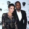 Kim Kardashian, enceinte, et Kanye West à New York, le 31 décembre 2012. 