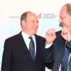 Le prince Albert II de Monaco sur l'île allemande de Sylt, en mer du Nord, le 29 mai 2015, pour une conférence sur le climat.