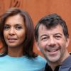 Karine Le Marchand et Stéphane Plaza au village des Internationaux de France de tennis de Roland-Garros à Paris, le 1er juin 2015.