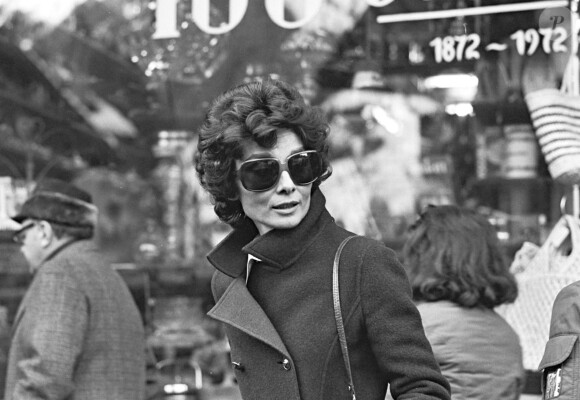 Audrey Hepburn à Gstaad en 1976. 