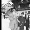 Audrey Hepburn et Luca Dotti à Gstaad en 1980.