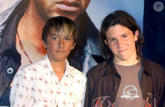 Les fils de Robin Williams, Cody et Zachary, à Paris le 23 juillet 2004.
