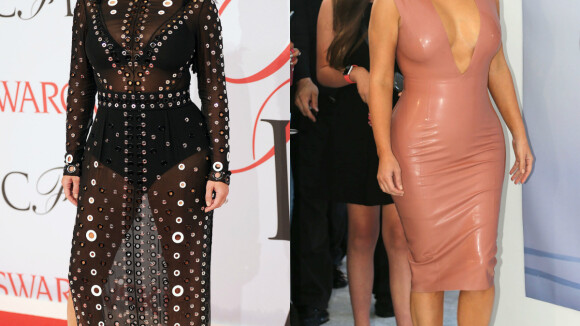 Kim Kardashian, enceinte : Après la robe transparente, elle s'habille de latex !
