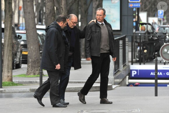 Exclusif - Jacques Chirac arrive au restaurant Marius et Janette à Paris, près des Champs-Elysées, le 28 février 2015.
