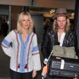  Ellie Goulding et son compagnon Dougie Poynter arrivent &agrave; l'a&eacute;roport Heathrow de Londres, pour prendre un avion pour Los Angeles. Le 1er juin 2015&nbsp;  