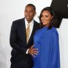 Ludacris et sa femme Eudoxie Agnan enceinte - Avant-première du film "Fast and Furious 7" à Hollywood, le 1er avril 2015.