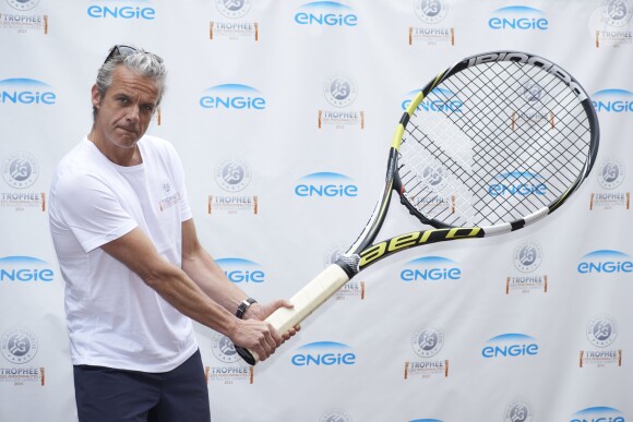 David Brécourt, lors de la deuxième journée du Trophée des personnalités à Roland-Garros, le mercredi 3 juin 2015.