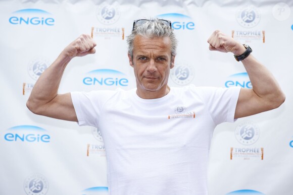 David Brécourt, lors de la deuxième journée du Trophée des personnalités à Roland-Garros, le mercredi 3 juin 2015.