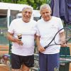 Jean-Pierre Castaldi et Patrick Poivre d'Arvor lors de la deuxième journée du Trophée des personnalités à Roland-Garros, le mercredi 3 juin 2015.