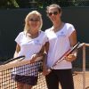 Axelle Marine et Lorie lors de la troisième journée du Trophée des personnalités à Roland-Garros, le jeudi 4 juin 2015.