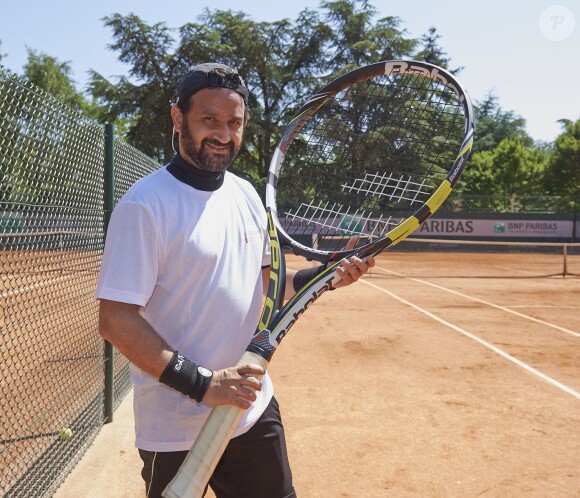 Cyril Hanouna lors de la troisième journée du Trophée des personnalités à Roland-Garros, le jeudi 4 juin 2015.