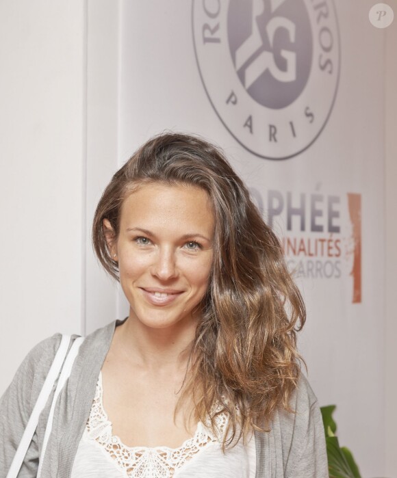 Lorie lors de la troisième journée du Trophée des personnalités à Roland-Garros, le jeudi 4 juin 2015.