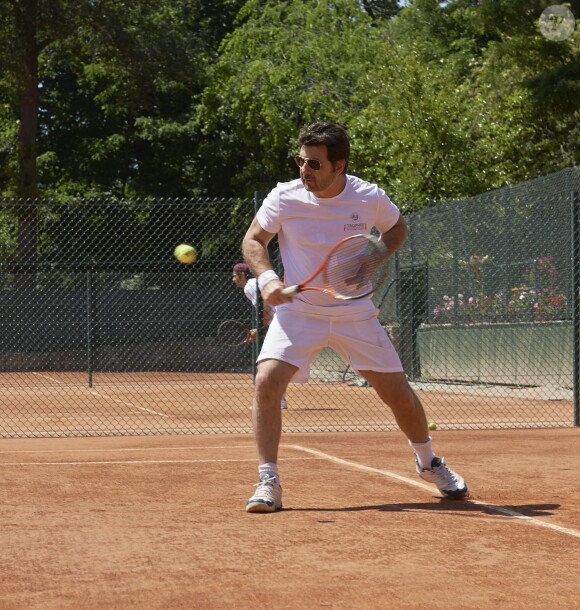 Philippe Lellouche lors de la troisième journée du Trophée des personnalités à Roland-Garros, le jeudi 4 juin 2015.
