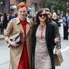 Karen Elson et Dakota Johnson à la fondation Dia Art lors du défilé Gucci croisière 2016. New York, le 4 juin 2015.