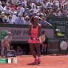 Serena Williams lors de la finale dames de Roland-Garros (S. Williams / L. Safarova), à Paris, le samedi 6 juin 2015.