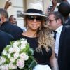 Mariah Carey arrive à son hôtel le Peninsula à Paris, le 6 juin 2015.  