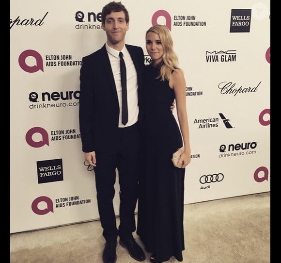 Thomas Middleditch et sa fiancée Mollie Gates, sur Instagram le 28 février 2015
