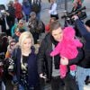 Holly Madison, Pasquale Rotella et leur fille Rainbow à Park City pour le festival de Sundance, le 18 janvier 2014.   