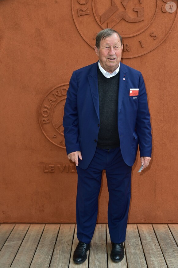 Guy Roux à Roland-Garros à Paris le 27 mai 2015