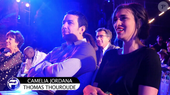 Thomas Thouroude et Camélia Jordana, lors de la soirée de gala du Marrakech du rire, présentée par Jamel Debbouze, le samedi 13 juin 2015 à Marrakech.
