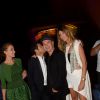Jamel Debbouze et Mélissa Theuriau, complices avec Isabelle Funaro et Michaël Youn lors du gala du Marrakech du rire au Palais Baadi le 13 juin 2015 à Marrakech