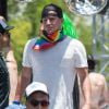 Channing Tatum, Matt Bomer et Adam Rodriguez sur leur char "Magic Mike XXL" lors de la parade de la "Los Angeles Gay Pride" à West Hollywood, le 14 juin 2015.