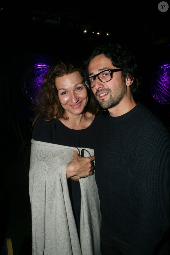Exclusif - Mathieu Sempere et sa femme - Les 13 ans du Cabaret "Artishow" à Paris le 4 juin 2015.