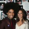 Exclusif - Gwendal Marimoutou et Lucie Lucas - Les 13 ans du Cabaret "Artishow" à Paris le 4 juin 2015.