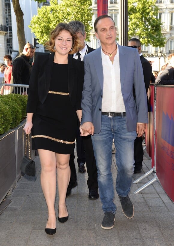 Emilie Dequenne (habillée en Paule Ka et en bijoux Van Cleef & Arpels) et son mari Michel Ferracci - Soirée de clôture du 4e Champs Elysées Film Festival à Paris le 16 juin 2015