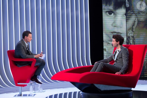 Exclusif - Enregistrement de l'émission Le Divan avec Mika en invité, le 10 avril 2015.