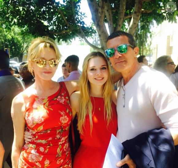 Melanie Griffith et Antonio Banderas réunis en plein divorce pour Stella. Photo postée en juin 2015.