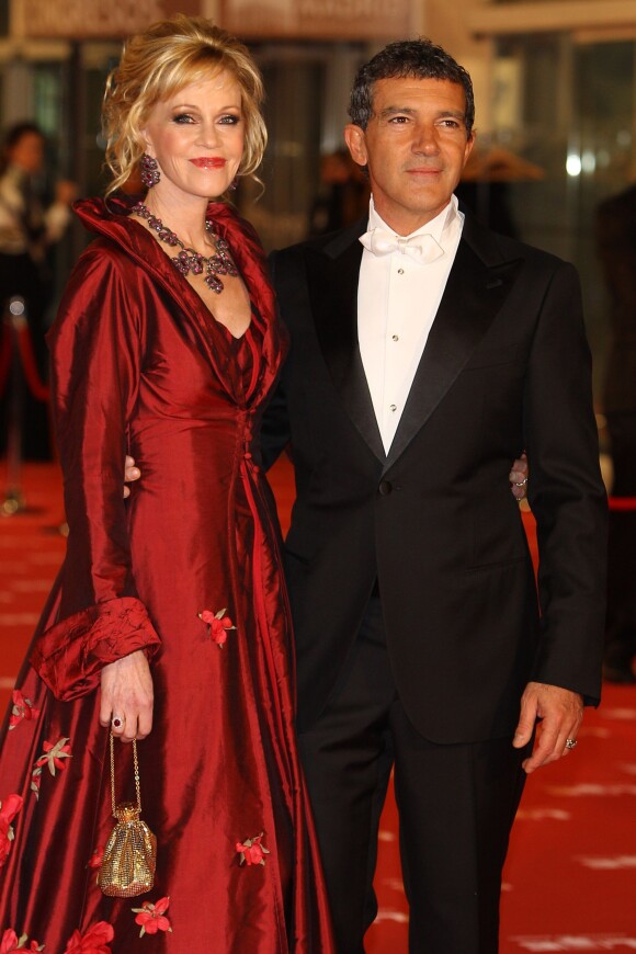 Antonio Banderas et Melanie Griffith à Madrid le 19 février 2012.
