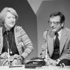 Christine Fabrega et Guy Piérauld sur le plateau de l'émission "C'est pas sérieux" à Paris le 29 octobre 1979.