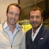 Exclusif - Stéphane Rotenberg et Bernard Montiel - Cocktail à l'occasion du lancement du modèle Breitling "Superocean ll" à Paris le 18 juin 2015. 