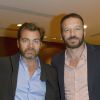 Exclusif - Clovis Cornillac et Samuel Le Bihan - Cocktail à l'occasion du lancement du modèle Breitling "Superocean ll" à Paris le 18 juin 2015. (no web - online pour suisse et Belgique)18/06/2015 - Paris