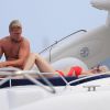 Maxi Lopez et sa chérie Daniela Christiansson en vacances à Ibiza, le 14 juin 2015.
