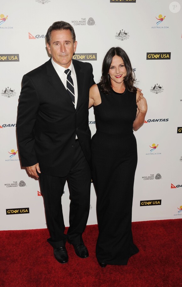 Anthony LaPaglia et Gia Carides - Soiree de gala "G' Day USA Los Angeles Black Tie" au JW Marriott a Los Angeles, le 11 janvier 2014.