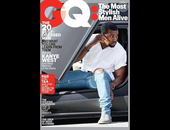 La couverture du magazine GQ édition américaine avec Kanye West