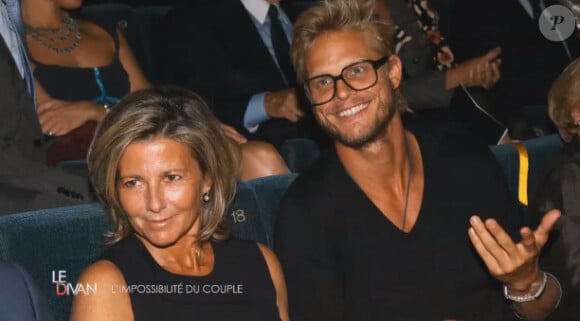 Claire Chazal et Arnaud Lemaire - La journaliste évoque ses amours dans Le Divan de Marc-Olivier Fogiel sur France 3, le 23 juin 2015.