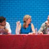 Exclusif - Pascal Elbé, Michèle Laroque et JoeyStarr - Point sur la préparation du film "Jeux dangereux" au Théâtre de Paris le 15 juin 2015 devant ses coproducteurs de la plateforme Touscoprod.