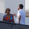 Mariah Carey sur le yacht de son amoureux James Packer, à Juan-les-Pins, le 25 juin 2015