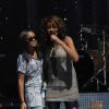 Whitney Houston et sa fille Bobbi Kristina Brown lors d'un concert pour le Good Morning America Summer Concert Series,  à New York le 1er septembre 2009