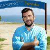 Laurent Ournac sur le tournage de Camping Paradis (épisode diffusé le mardi 23 juin 2015 à 20h55 sur TF1).