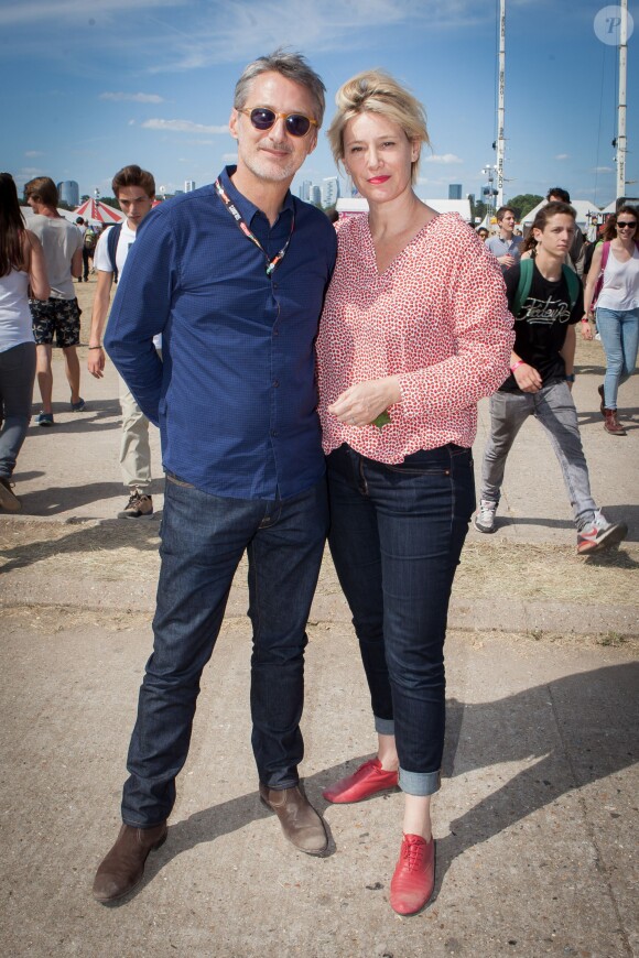 Antoine De Caunes et Maitena Biraben 17e édition du festival Solidays sur l'hippodrome de Longchamp à Paris le 27 juin 2015.