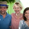 Stephane De Groodt, Maitena Biraben et Anne Hidalgo 17e édition du festival Solidays sur l'hippodrome de Longchamp à Paris le 27 juin 2015.