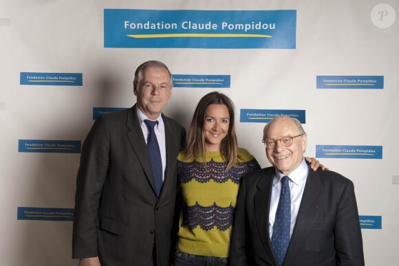 Emmanuelle Boidron et Alain Pompidou - Présentation des nouveaux ambassadeurs et ambassadrices people de la fondation Claude Pompidou. Juin 2015.