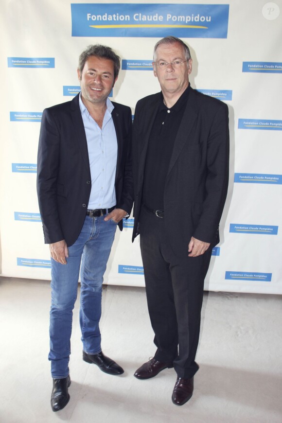 Jérôme Anthony et Richard Hutin - Présentation des nouveaux ambassadeurs et ambassadrices people de la fondation Claude Pompidou. Juin 2015.