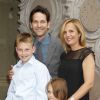 Paul Rudd, sa femme Julie Yaeger et leurs deux enfants Jack et Darby -  Paul Rudd recevant son étoile sur le Walk of Fame à Hollywood, le 1er juillet 2015