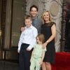 Paul Rudd, sa femme Julie Yaeger et leurs deux enfants Jack et Darby - Paul Rudd recevant son étoile sur le Walk of Fame à Hollywood, le 1er juillet 2015