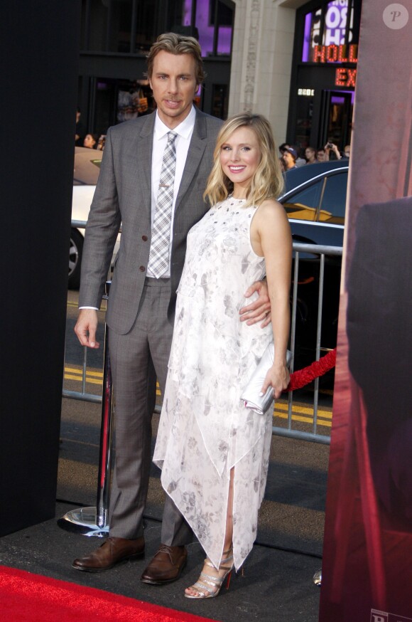 Dax Shepard et Kristen Bell (enceinte) - Première du film "This is where I leave you" à Los Angeles le 15 septembre 2014 